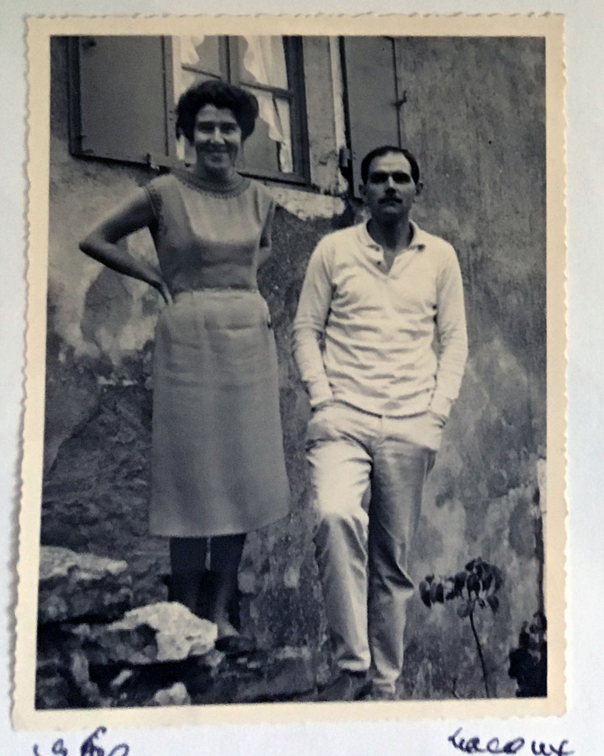 Cécile et Fred à Lacoux en 1960.