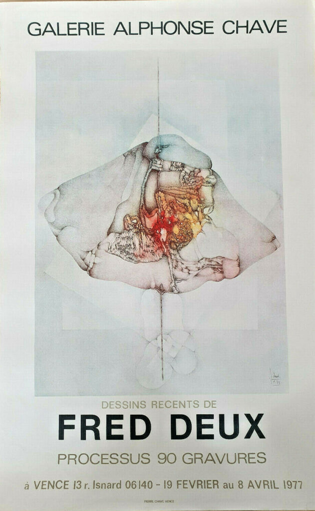 Affiche d'exposition, Galerie Chave, Vence, 1977