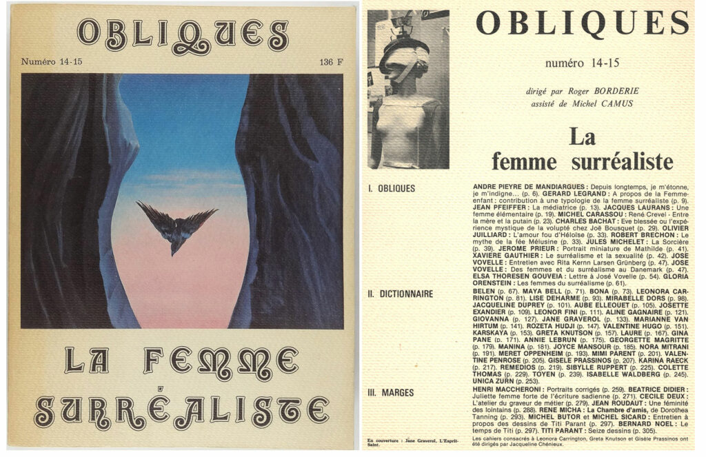 « La femme surréaliste », numéro spécial de la revue « Obliques », 1977.